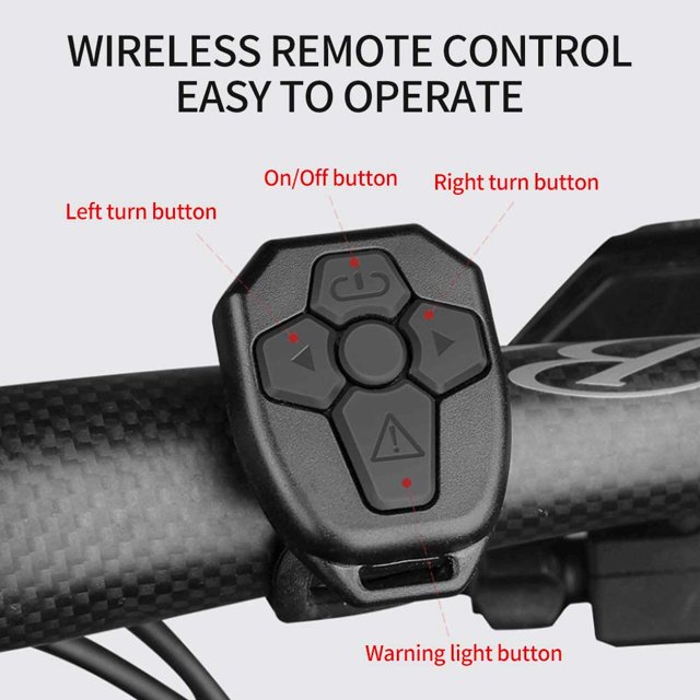 Luz trasera de bicicleta - Luz trasera de bicicleta recargable por USB Se?ales de giro inalámbricas LED Modos multifunción a prueba de agua para bicicleta MTB 1 pieza ShuxiuWang 8390612269493