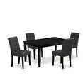 thumbnail image 6 of East West Furniture 5-Piece Dining Table Set  in Black/Dark Gray, 6 of 6