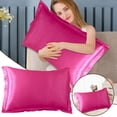 thumbnail image 1 of asddcavvf Solid Color Silk Pillowcase Silk No Zipper Envelope Pillow Pillow Cover Zipper Pillowcase Size, 1 of 6