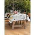 thumbnail image 3 of Outdoor Tablecloth with Umbrella Hole for Patio/Picnic/Party/Camping, Yellow Gnomes Waterproof Table Cloth Rectangle Table Cover Washable, Spring Floral Bees Daisy Branches Wooden (54"x 80"), 3 of 8
