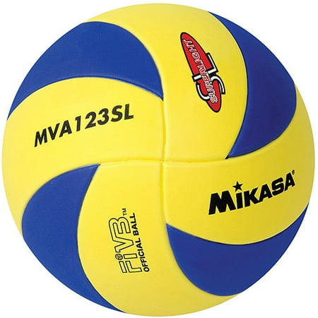 Mikasa Color - Mikasa MVA123SL Youth Training Indoor Volleyball, Blue/Yellow