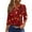 Gold #090, variant on HaHaHappy Merry Christmas Shirts Womens Plus Size Party 3/4 Sleeve Tunic Tops Christmas Print Dressy T-Shirts V Neck Vintage Three Quarter Length Pullover Casual Blouses White 2XL