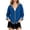 Dark Blue, variant on Womens Fall Trendy Cardigan Denim Patchwork Knit Long Sleeve Jacket Hooded Button Down Loose Outerwear
