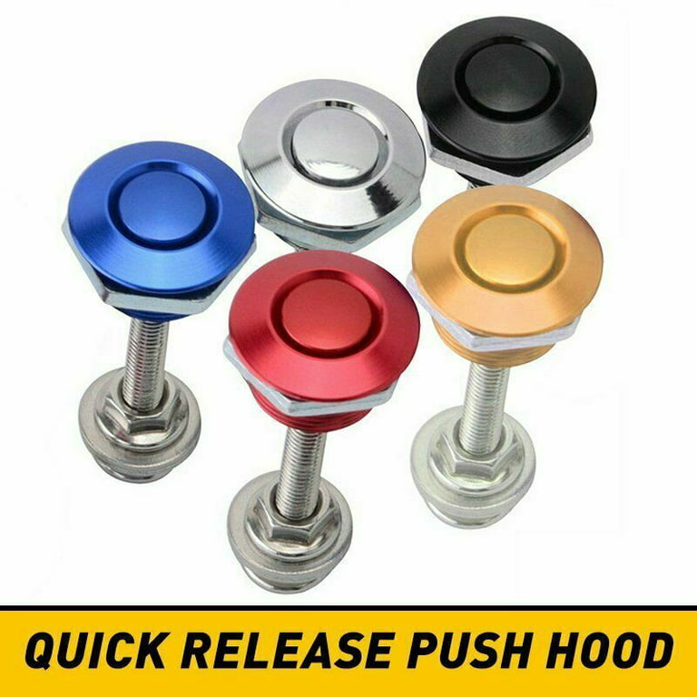 4pcs Quick Latch Hood Pins Lock Quick Release Lock Car Bumper Hood Pin  Bonnet Lock Universal Aluminum Alloy Vehicle Quick Latch Hood Pins Locking