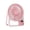 Pink, variant on Portable Desk Fan With Induction Night Light 5 Speed Usb Charging For Student Dorm Office Outdoor