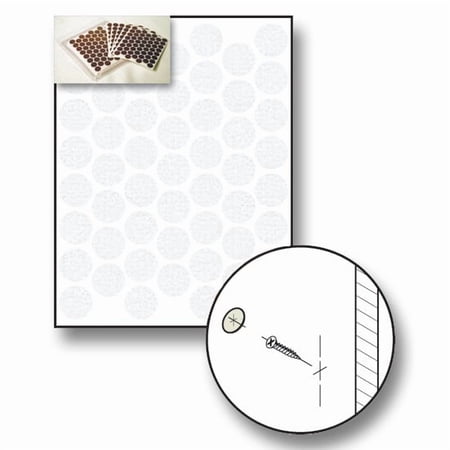 Fastcap White PVC 9/16" dia (14 mm) 52 Caps Per Sheet 5 Sheets Per Box 260 Caps Per Box