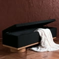 thumbnail image 5 of SAFAVIEH Couture Vianna Solid Boucle Modern Bench with Storage, Black, 5 of 16