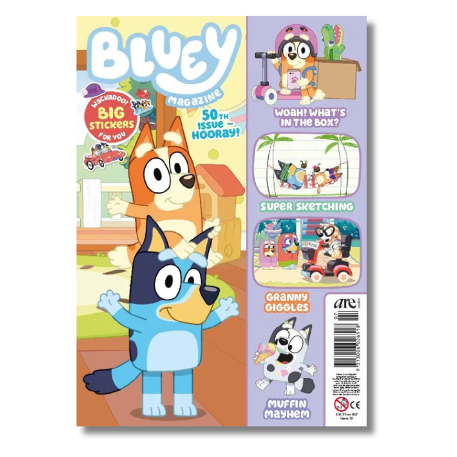 Bluey Magazine 6-Pack Bundle for Kids with Reusable Stickers – Fun Activities & Games – Ages 3+