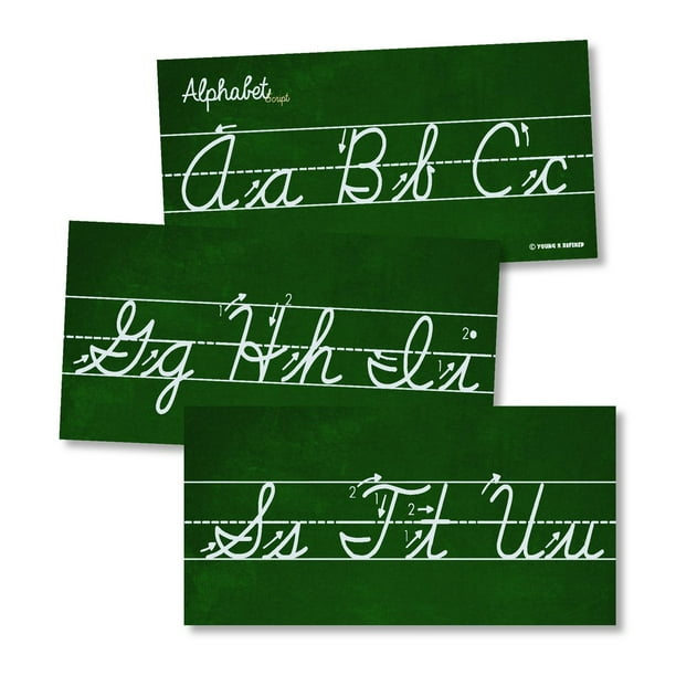Cursive Alphabet Classroom Wall Strip Young N Refined