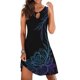 thumbnail image 3 of WILLBEST Vestidos de Lino para Mujer, Minivestido Adecuado para Mujer, Vestido Holgado de Verano sin Mangas con Estampado Floral, Cuello En V, Vestido de Playa Calado Chica, 3 of 3