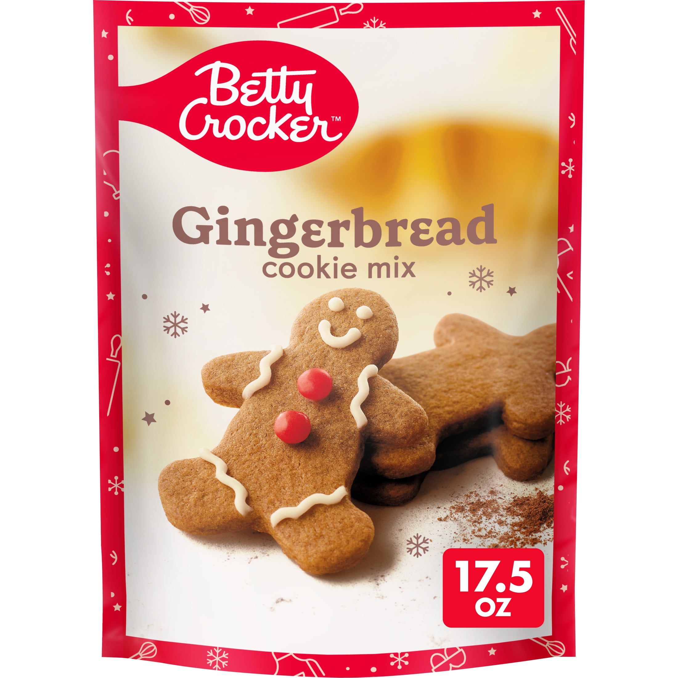 (2 pack) Betty Crocker Limited Edition Gingerbread Cookie Mix, Holiday Baking, 17.5 oz
