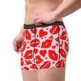 thumbnail image 2 of Xecao Lips Kiss Print Men's Underwear Boxer Briefs,Breathable Choice for Men's Underwear-X-Large, 2 of 5