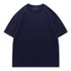 thumbnail image 1 of Camisas Elvqul para Hombre Casuales Manga Corta Con Bolsillos Liso Algodón Botones Cuello Redondo Azul Marino, 1 of 4