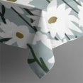 thumbnail image 5 of Gray Daisy Flower White Blooms Pattern Square Tablecloth,Waterproof Square Table Cover,Wipeable Spillproof Washable Table Cover for Home Kitchen Party Decor 52"x52"(132x132cm), 5 of 6