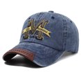 thumbnail image 1 of Gorra de béisbol Unisex para hombre y mujer, gorro de algodón lavado con bordado de letras M, gran oferta, 1 of 5
