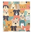 thumbnail image 3 of Haosy Dishwasher Magnet Cover Magnetic Fridge Door Cover Home Kitchen Decor Colorful Cute Dogs Face 23"x 26", 3 of 6