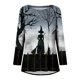 thumbnail image 4 of Pntutb, camisetas de cuello redondo para mujer, camisetas con estampado de Halloween, camisetas de manga corta, blusas, tops Pntutb Pntutb-5617, 4 of 5