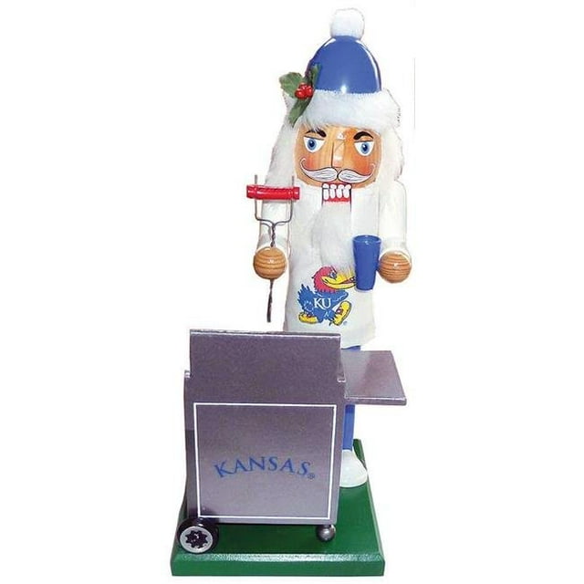 Santas Workshop KSJ060 12 in. Kansas Jayhawk Tailgating Nutcracker