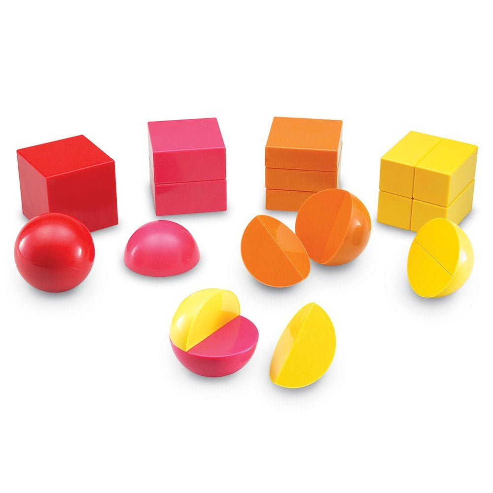 Learning Resources Magnetic 3D Fraction Shapes, Ages 5+