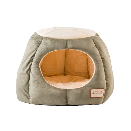 UPC: 0815481011427 | Armarkat  Medium  Cave Cat Bed  Laurel Green & Beige  20-in