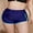 Blue/ruched, variant on Charmo Womens Plus Size Drawstring Swim Shorts Ruched High Waisted Swimsuit Bottoms