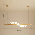 thumbnail image 2 of 7-Head Bubble Chandelier Modern Glass Shade Hanging Lamp Pendant Light Room Decor, 2 of 18
