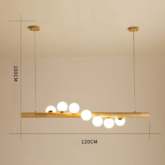 Modern Linear Glass Bubble Chandelier Pendant Ceiling Light Island Lamp 7 Head