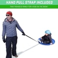 thumbnail image 5 of GoSports 29" Heavy Duty Winter Snow Saucer with Padded Seat and Tow Strap - Blue, 5 of 6