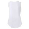 thumbnail image 4 of Scoop Neck Tank Tops for Woman Casual Summer Sleeveless O Neck Vest Tank Shirt Tunic Blouse Tops Tank Tops White, 4 of 5