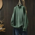thumbnail image 3 of Red Vintage Crewneck Sweater Women Oversized Knit Pullover Casual High Neck Winter Warm Tops, 3 of 10