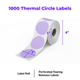 thumbnail image 2 of Rollo Circle Thermal Labels 2 Inch - Roll of 1,000 Round Direct Thermal Sticker Labels - Multi-Purpose Thermal Printer Stickers (Purple Thermal Labels), 2 of 5