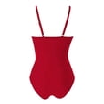 thumbnail image 5 of MSJUHEG One Piece Swimsuits,Ruched Monokinis,Bathing Suit Monokini,Women's One-piece Swimsuits,Full Coverage Slimming Swimwear,Womens One Piece Swimsuits,V Neck Red XL, 5 of 6