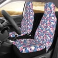 thumbnail image 2 of Sikiie white flower Skull blue Car Seat Protector 2 Pack Car Seat Cushion Mat, Car Seat Covers for SUV, Truck, Van, 2 of 7