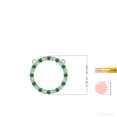 thumbnail image 4 of ANGARA Natural Emerald and Diamond Open Circle Eternity Pendant in 14K White Gold for Women (Size-2mm) | May Birthstone, Birthday, Anniversary, Jewelry Gift for Women | Natural Emerald Necklace, 4 of 9