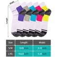 thumbnail image 4 of Spencer Women's and Men's Running Gym Ankle Compression Socks, Purple (5 Counts), 4 of 10