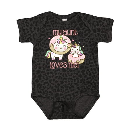 

Inktastic My Aunt Loves Me Unicorn Gift Baby Boy or Baby Girl Bodysuit