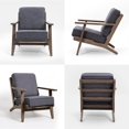 thumbnail image 4 of Pellebant Upholstered Solid Wood Accent Armchair with Cushions in Gray/Brown, 4 of 9