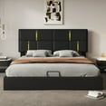 thumbnail image 5 of Noble House Queen Size Upholstered Platform Bed with Hydraulic Storage System,No Box Spring Needed, Black, 5 of 5