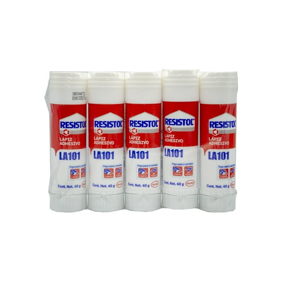 Pegamento Adhesivo en Lápiz Resistol 40 gr Paquete con 5 Piezas