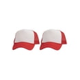 thumbnail image 1 of Top Headwear Men's Blank Rope Trucker Foam Mesh Plain White/Red, 1 of 2