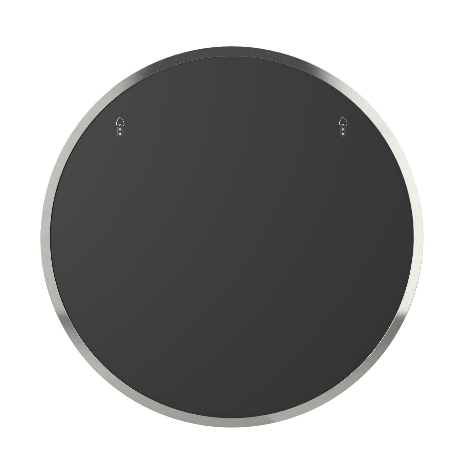 Tyler Dillon Simone Silver Metal Round Accent Wall Mirror