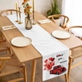 thumbnail image 3 of Red Valentine's Day Table Runner 48 Inches Long Farmhouse Dress Scarves, Love Heart Truck Romantic Valentines Dining Tablerunner for Coffee Table/Kitchen Island/Party Décor, 13" x 48", 3 of 8