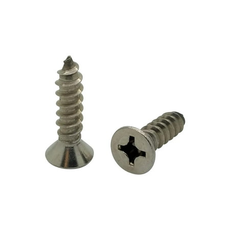 

Fifty (50) #14 x 1 Flat Head 304 Stainless Phillips Head Wood Screws (BCP91)