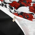 thumbnail image 3 of Homewish Red Poppy Skull Duvet Cover Queen for Kids, Romantic Gothic Daisy Floral Queen Bedding, Black Reversible, 3-Piece, 1 Duvet Cover and 2 Pillowcases, 3 of 5
