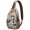 Geometric Dog, variant on Ink Style Travel Sling Backpack Lightweight Durable Crossbody Bag with Rustic Patterns for Commuting and Hiking