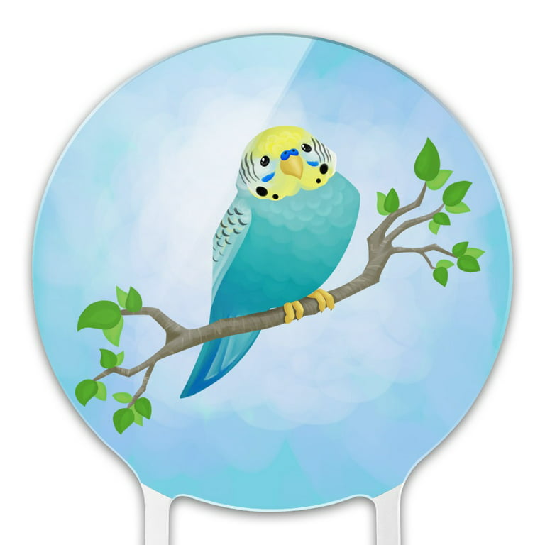 Bird edible cake topper muffin party decoration gift birthday budgie