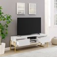 thumbnail image 3 of Walker Edison Modern 60" 2-Drawer Media Console, Solid White, 3 of 11