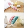 thumbnail image 5 of paquetes de esponjas largas y elásticas para la espalda con cuerda, esponja de malla para baño y ducha, exfoliante corporal, esponja de lufa trenzada elástica., 5 of 5