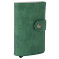 thumbnail image 2 of Tarjetero con textura de corteza para tarjetas de crédito, antimagnético, color verde x‑63#, 2 of 14