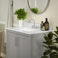 thumbnail image 6 of BizChair 30 Inch Bathroom Vanity with Sink Combo, Storage Cabinet with Soft Close Doors and Open Shelf, Carrara Marble Finish Countertop, Gray/White, 6 of 12